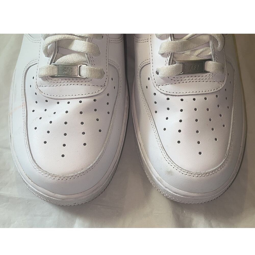 Nike Air Force 1 '07 Low Triple White Sneakers CW2288-111 Men White Leather 10.5 - Picture 5 of 10